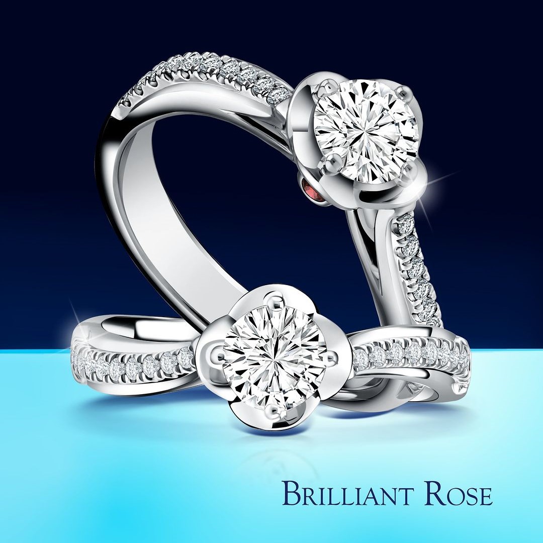 Perhiasan Bertatahkan Berlian 66 Facet Koleksi Brilliant Rose