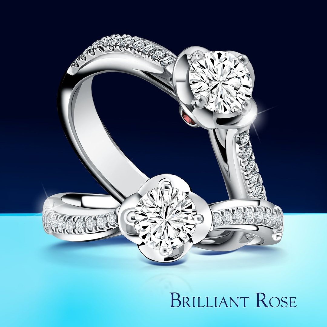 Perhiasan Bertatahkan Berlian 66 Facet di Koleksi Brilliant Rose